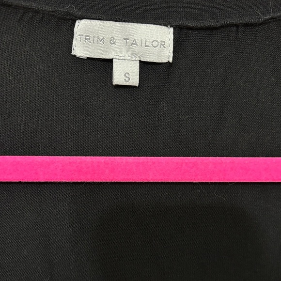 Trim & Tailor Black Open Front Cardigan - Picture 3 of 3